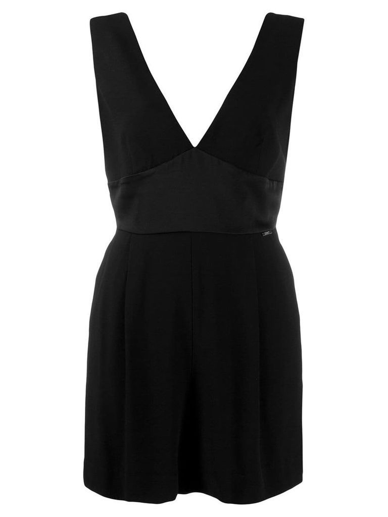 LIU JO plunge neck mini dress - Black