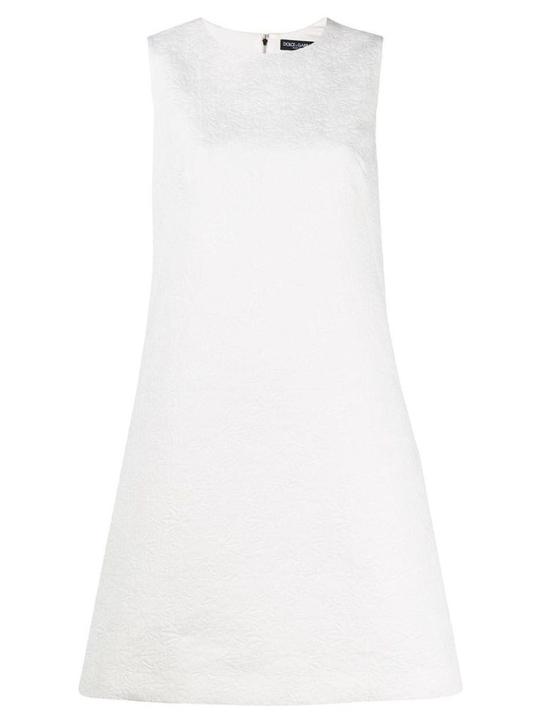 Dolce & Gabbana floral jacquard shift dress - White