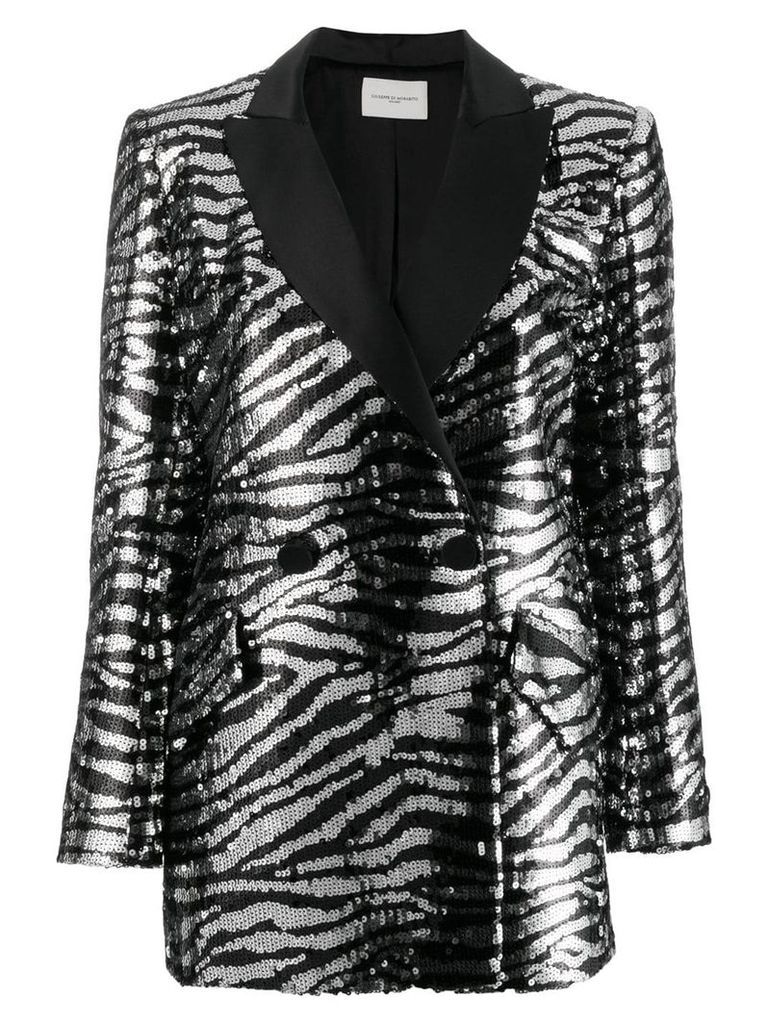 Giuseppe Di Morabito zebra-stripe sequin blazer - Black