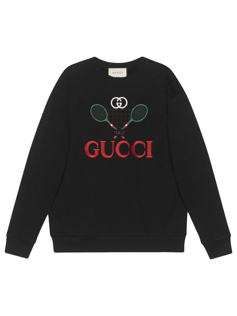Gucci Gucci Tennis oversized sweatshirt - Black