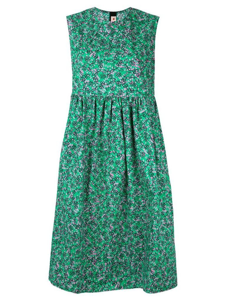Marni sleeveless floral print dress - Green