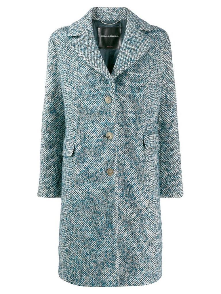 Ermanno Scervino single-breasted fitted coat - Blue