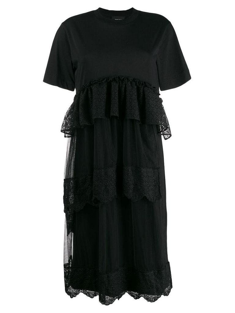 Simone Rocha frill-trim midi dress - Black