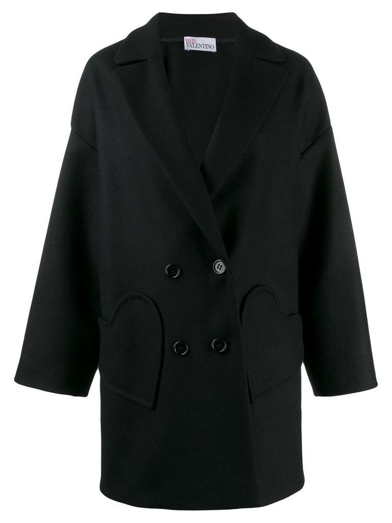 RedValentino oversized double breasted coat - Black
