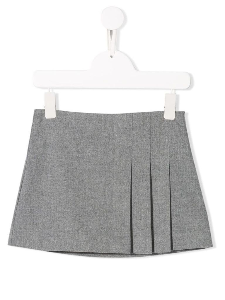 Il Gufo pleated mini skirt - Grey