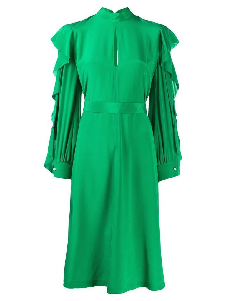 Golden Goose ruffle sleeve dress - Green