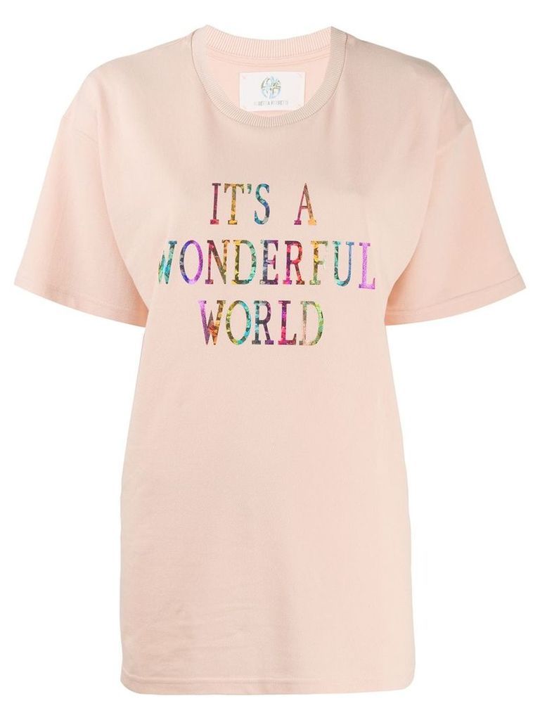 Alberta Ferretti It's A Wonderful World oversized T-shirt - PINK