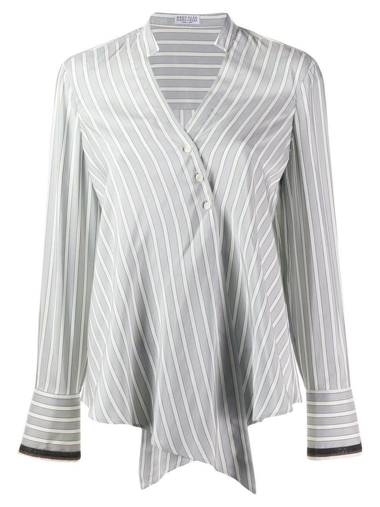Brunello Cucinelli striped blouse - Grey