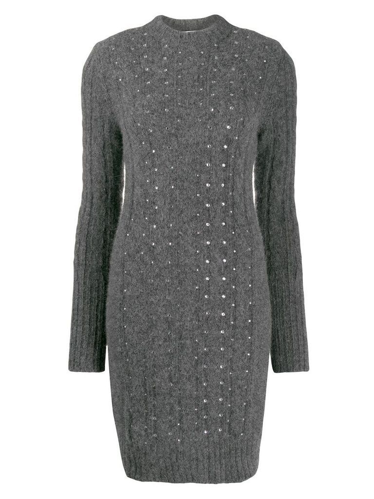Philosophy Di Lorenzo Serafini embellished knitted dress - Grey