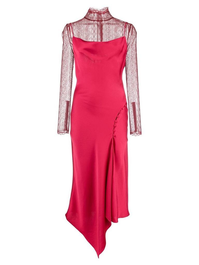 Jonathan Simkhai lingerie lace overlay dress - Red