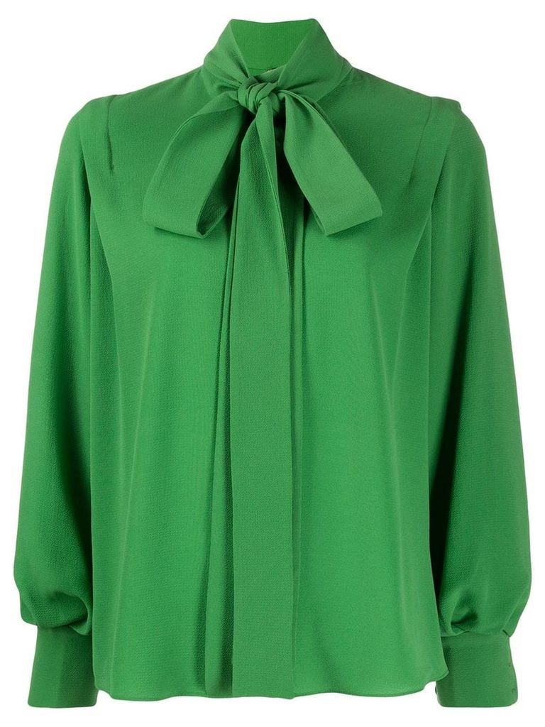 Emilia Wickstead pussy bow blouse - Green