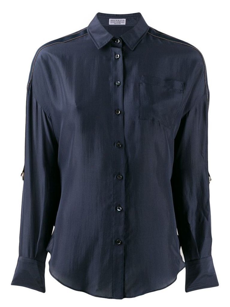 Brunello Cucinelli panel blouse - Blue