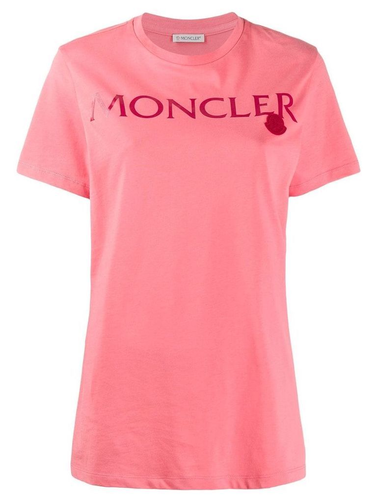 Moncler logo print T-shirt - PINK