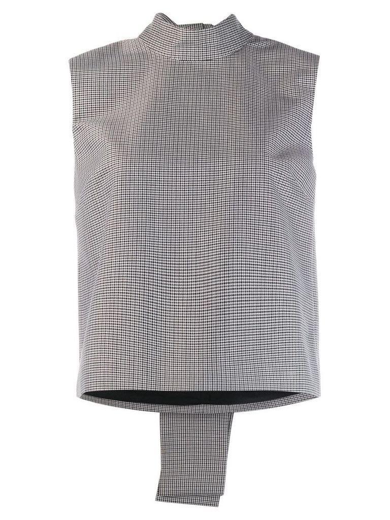 MSGM back bow check top - Grey
