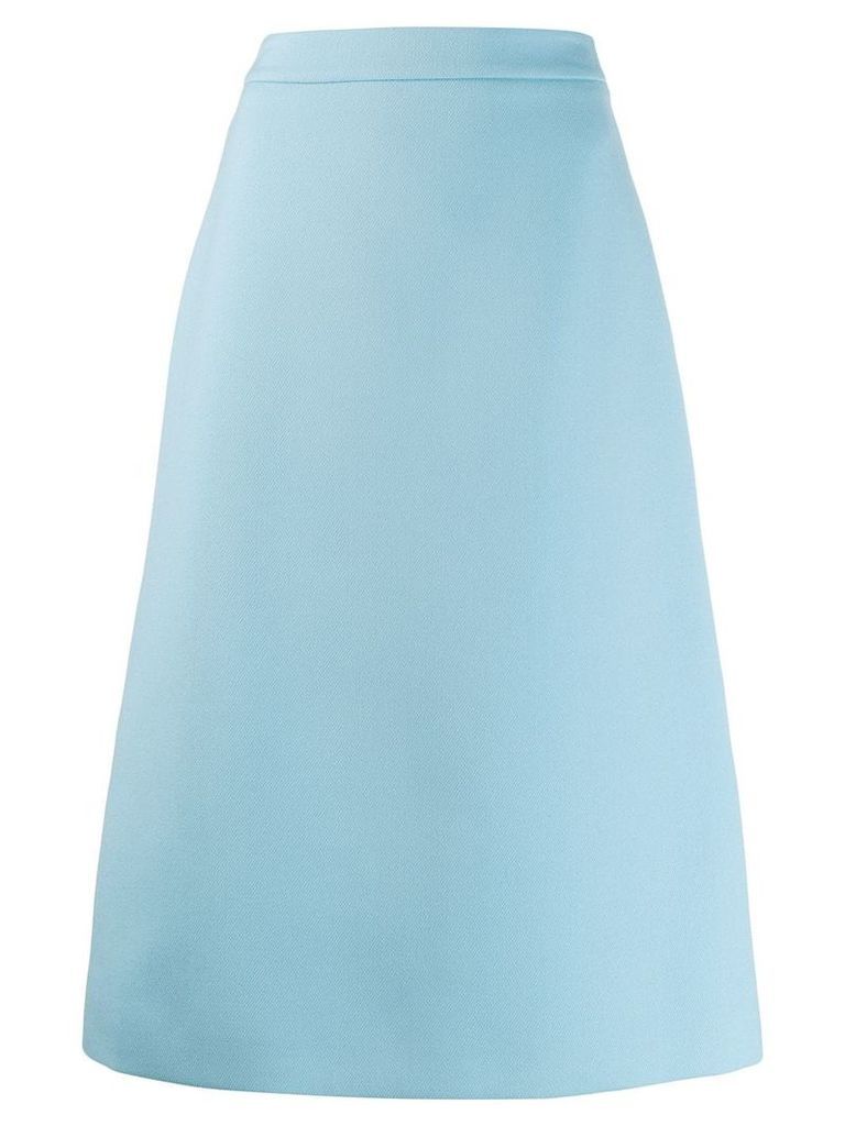 Prada A-line high waist skirt - Blue