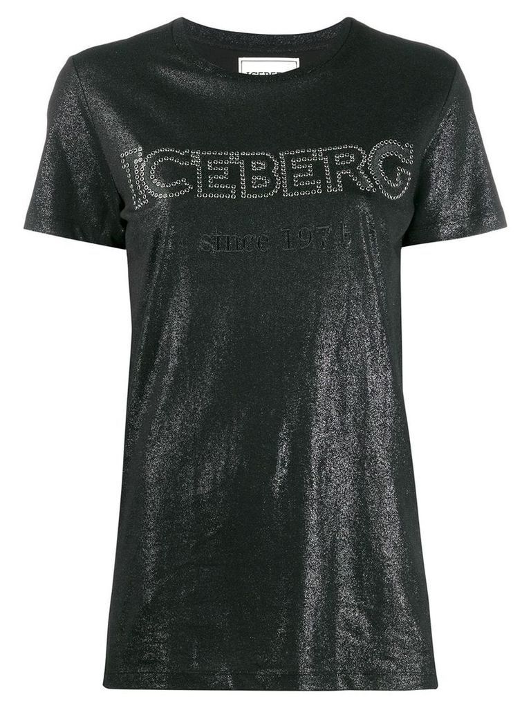 Iceberg studded logo sheen T-shirt - Black