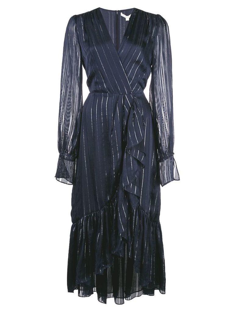 Jonathan Simkhai metallic wrap dress - Blue