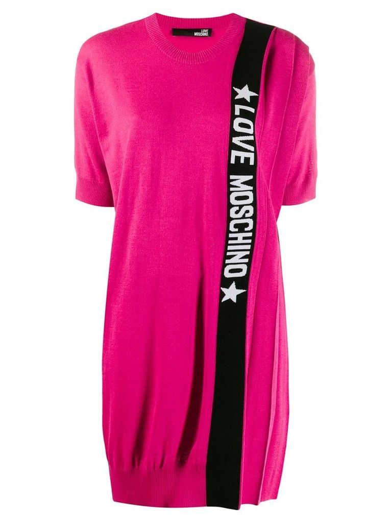 Love Moschino logo T-shirt dress - PINK