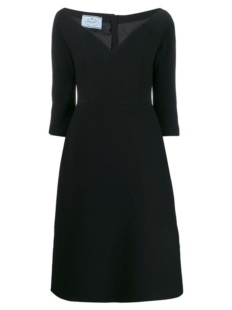 Prada mid-length v-neck dress - Black