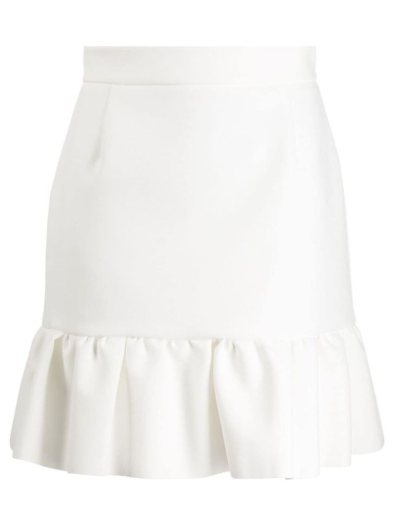 MSGM short ruffled skirt - White