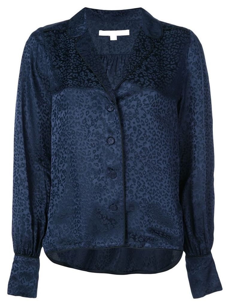 Jonathan Simkhai leopard print shirt - Blue