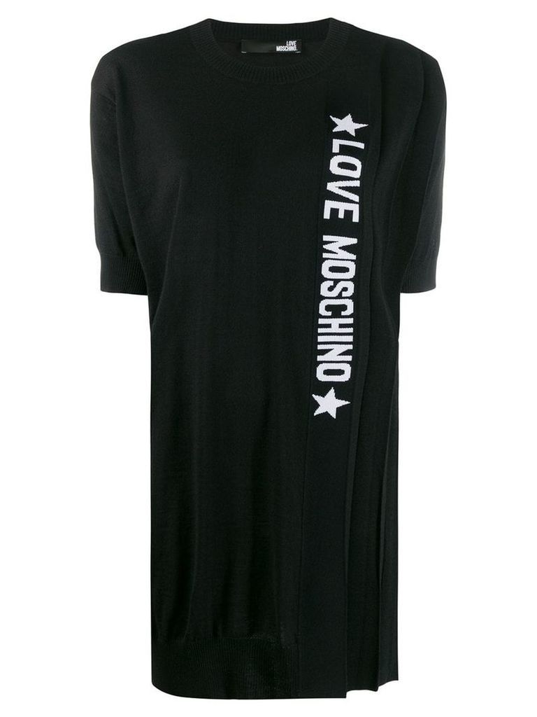 Love Moschino contrast logo T-shirt dress - Black