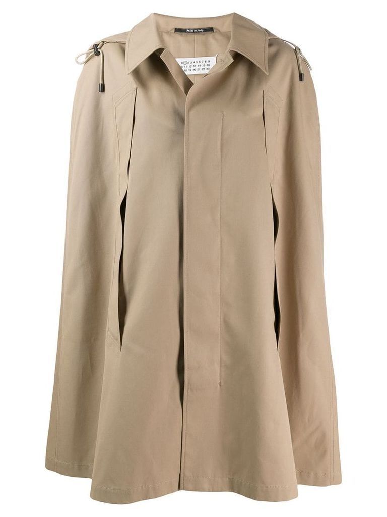 Maison Margiela cape style trench coat - NEUTRALS