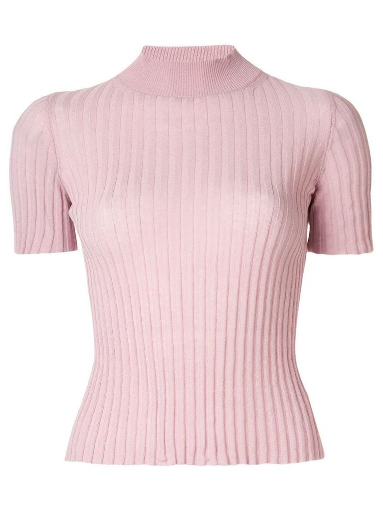 Nanushka ribbed knit top - PINK