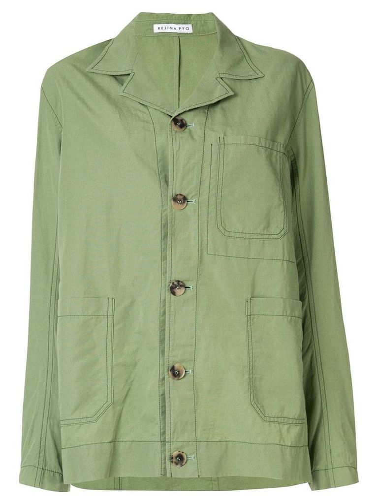 Rejina Pyo button up shirt jacket - Green