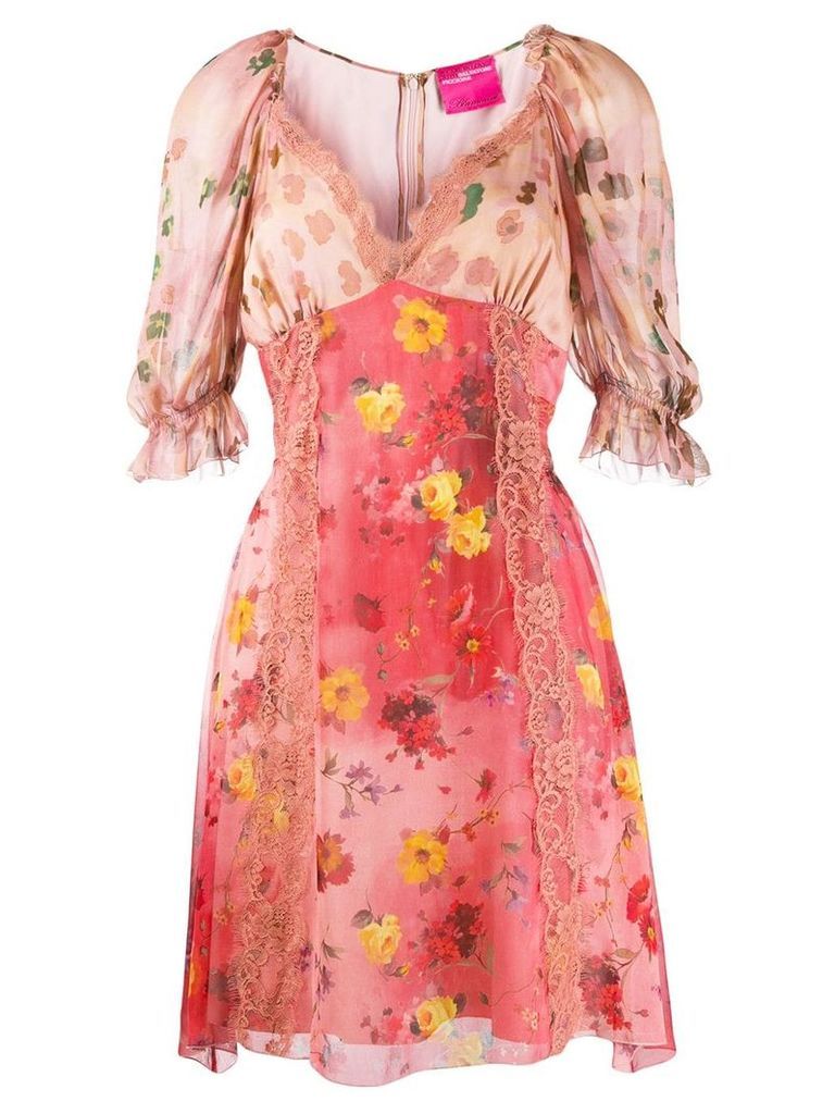 Blumarine floral print dress - PINK