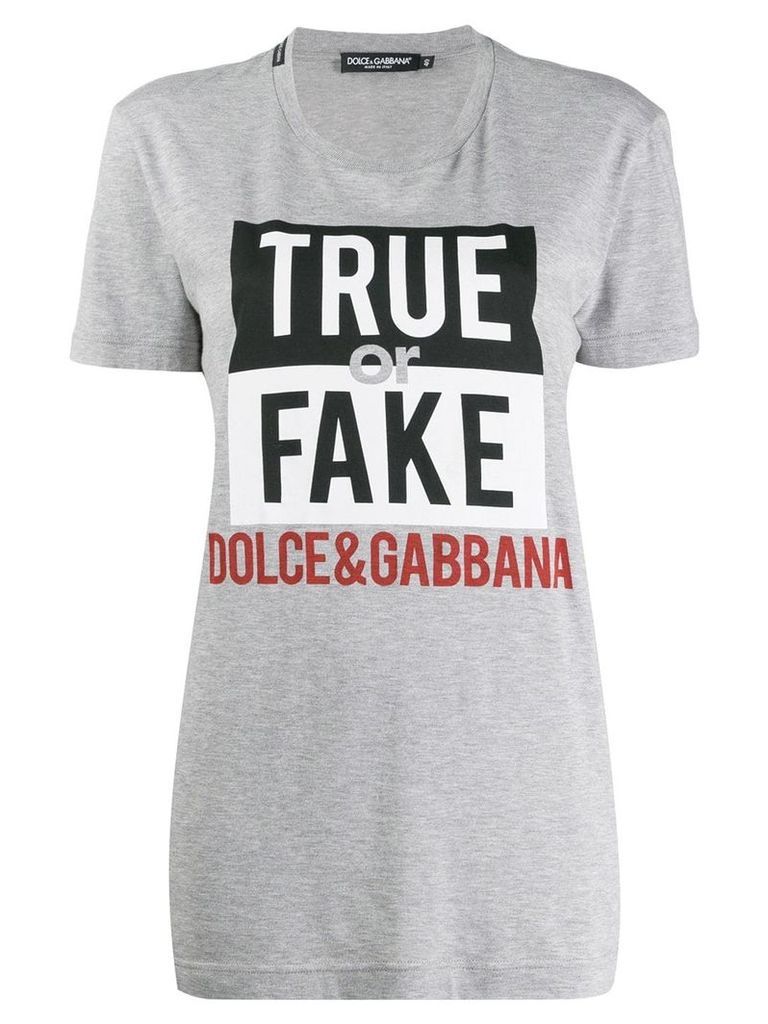 Dolce & Gabbana True or Fake T-shirt - Grey