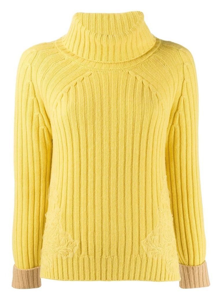 Ermanno Ermanno ribbed knit rollneck sweater - Yellow