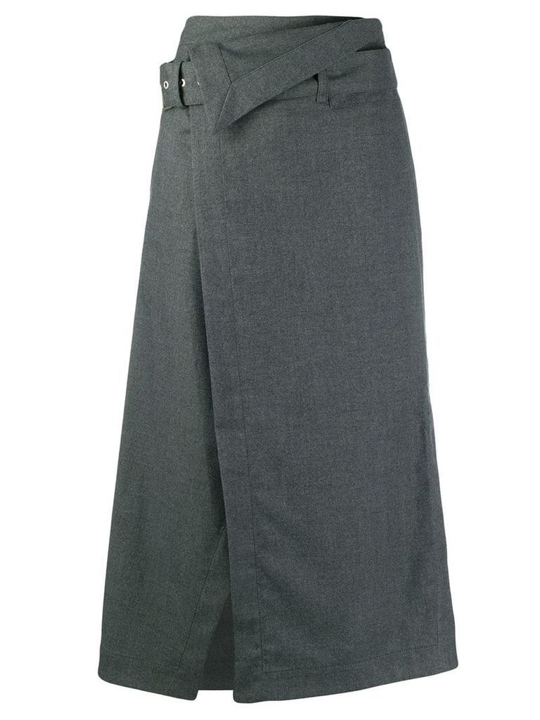 3.1 Phillip Lim belted waist A-line skirt - Grey