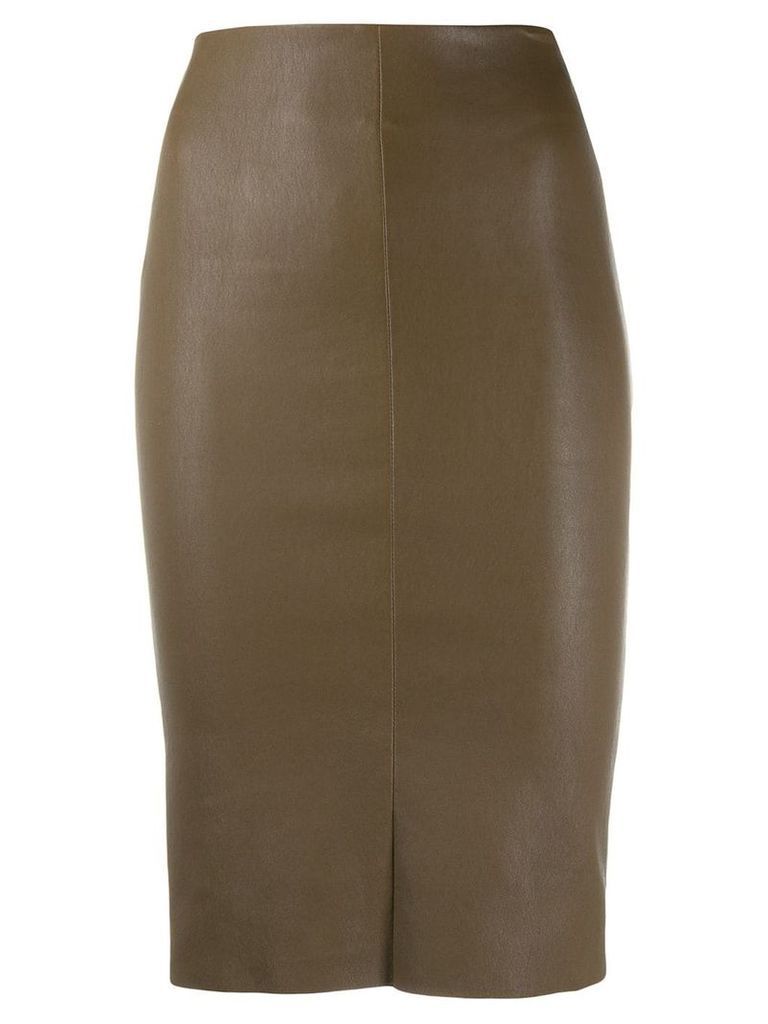 Drome high-waisted fitted skirt - Brown