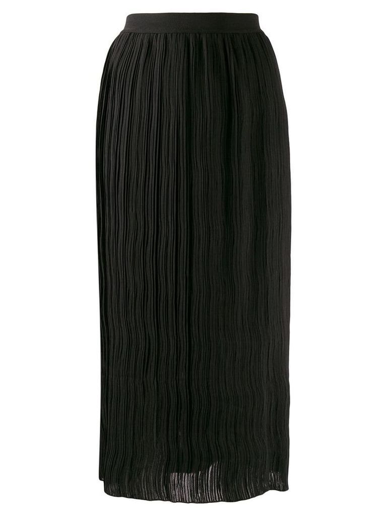 Semicouture high-waisted pleated skirt - Black