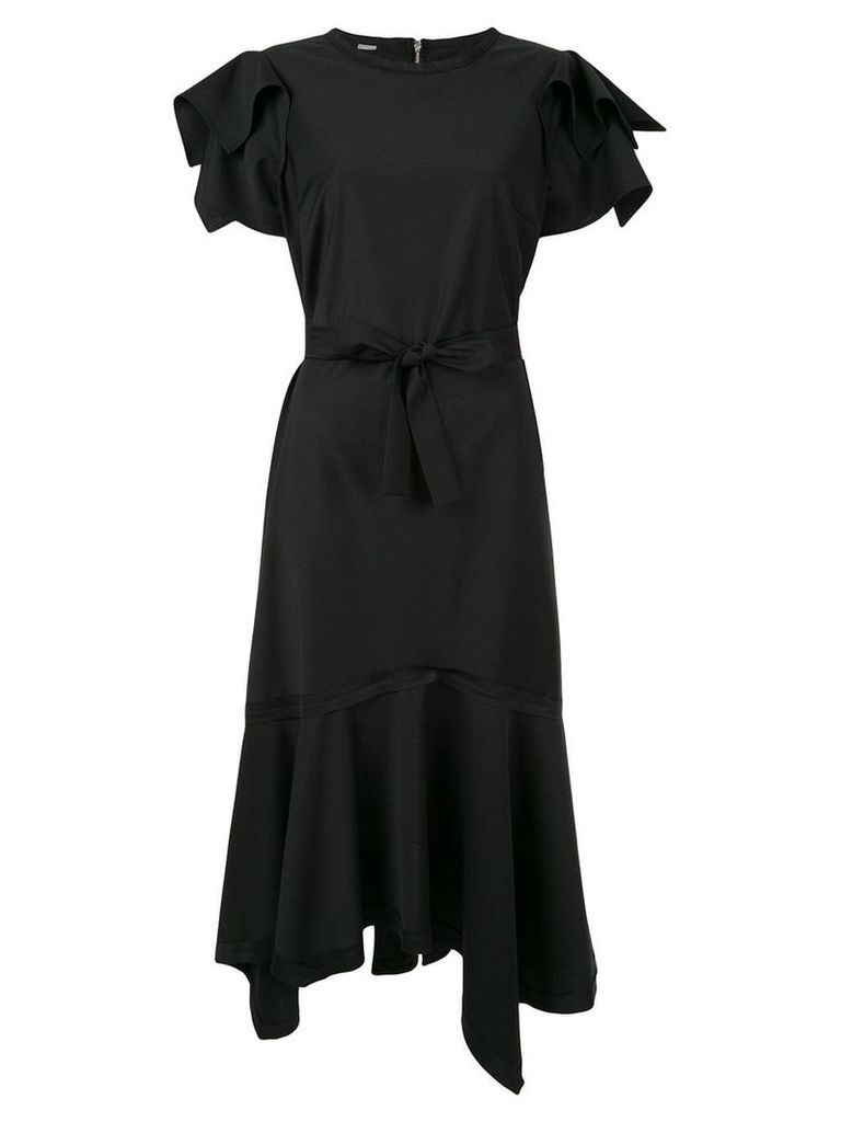Taylor Adorn ruffled asymmetric dress - Black