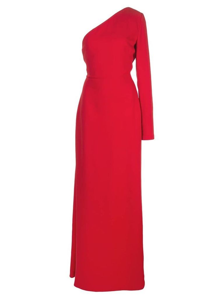 Carolina Herrera one-shoulder silk gown - Red