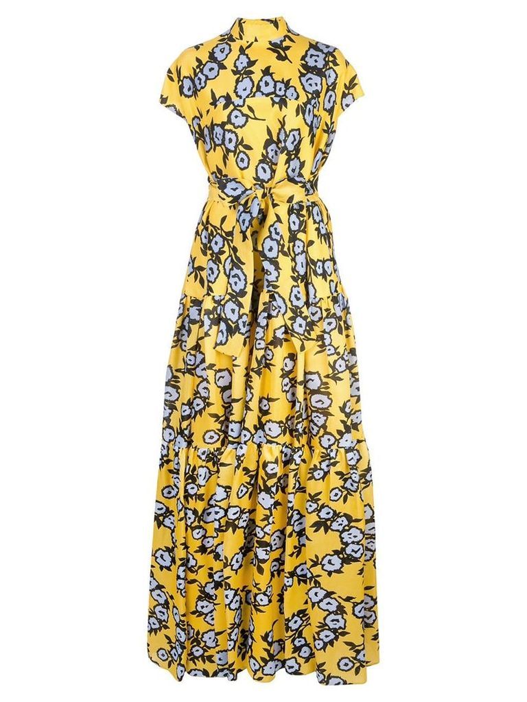 Carolina Herrera floral print silk dress - Yellow