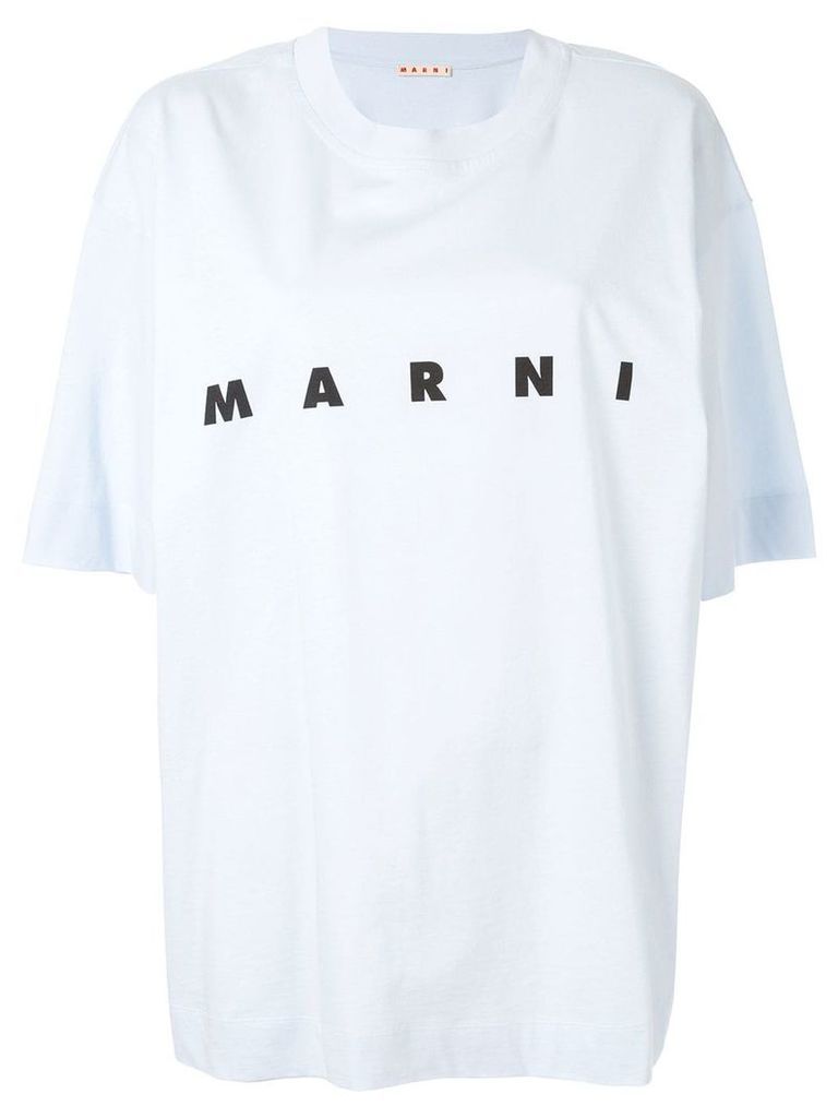 Marni logo print T-shirt - Blue
