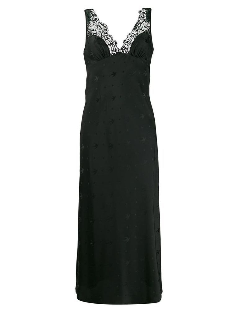 McQ Alexander McQueen long sparrow print dress - Black