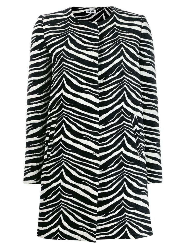 Liu Jo zebra print coat - Black