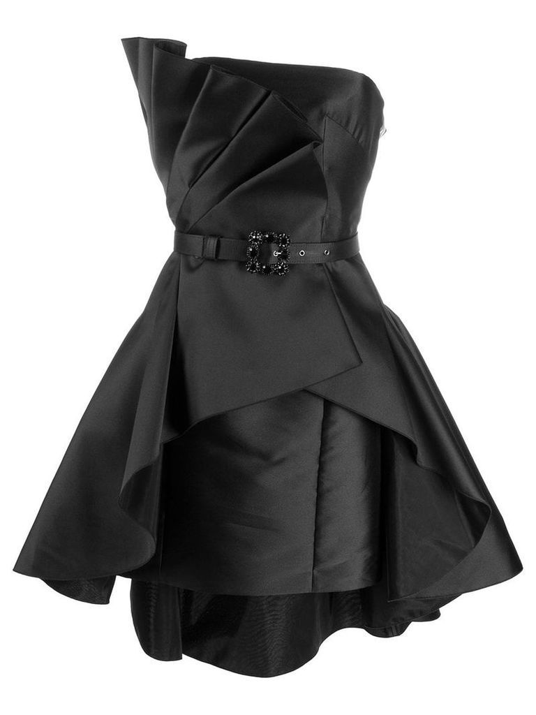Alberta Ferretti pleated sleeveless dress - Black