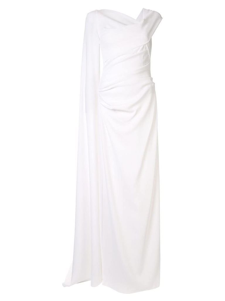 Talbot Runhof Rosedale asymmetric dress - White