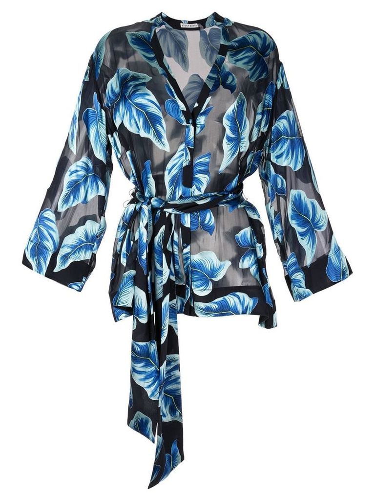 Alice+Olivia Rosario printed kimono topwide long - Blue