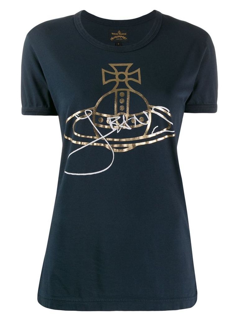 Vivienne Westwood Anglomania logo printed T-shirt - Blue