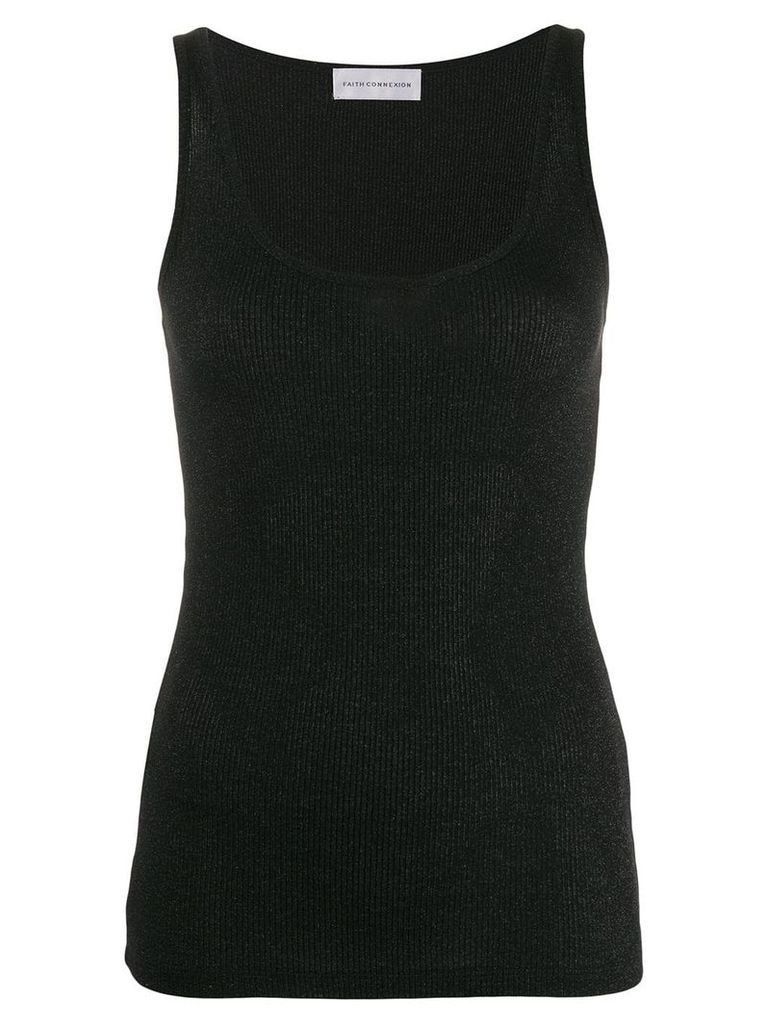 Faith Connexion lurex knit tank top - Black