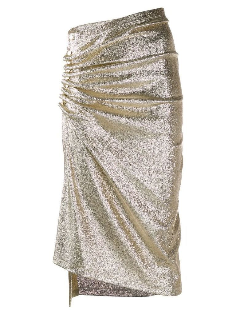 Paco Rabanne glitter detail skirt - GOLD