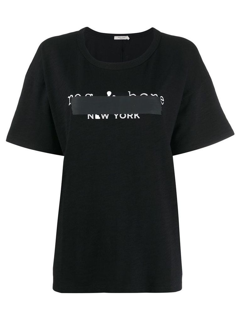 Rag & Bone logo tape T-shirt - Black