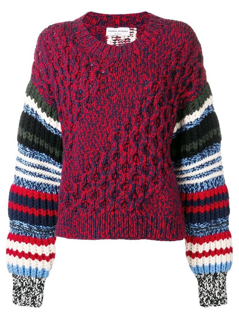 Sonia Rykiel chunky knit jumper - Red