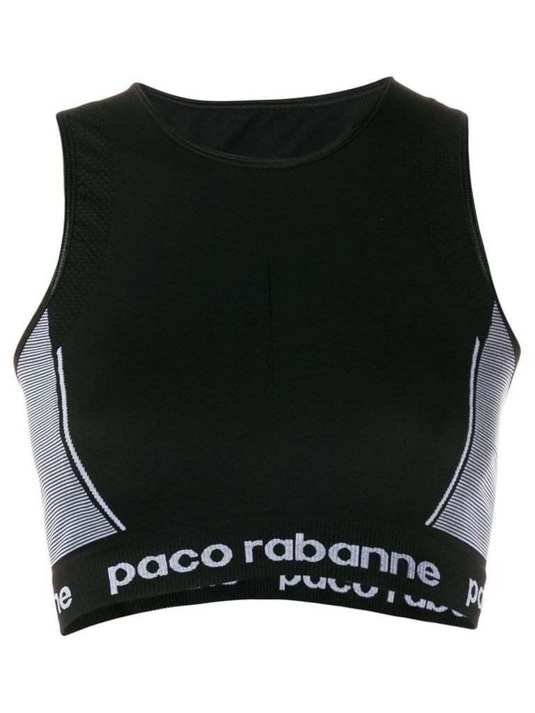 Paco Rabanne contrast panel top - Black